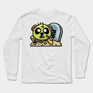 Cute zombie panda cartoon Long Sleeve T-Shirt